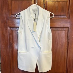 White Rachel Zoe Blazer Vest